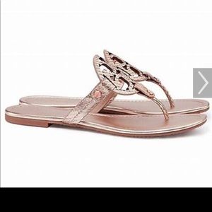 Tory Burch Rose Gold Miller Sandals size 10